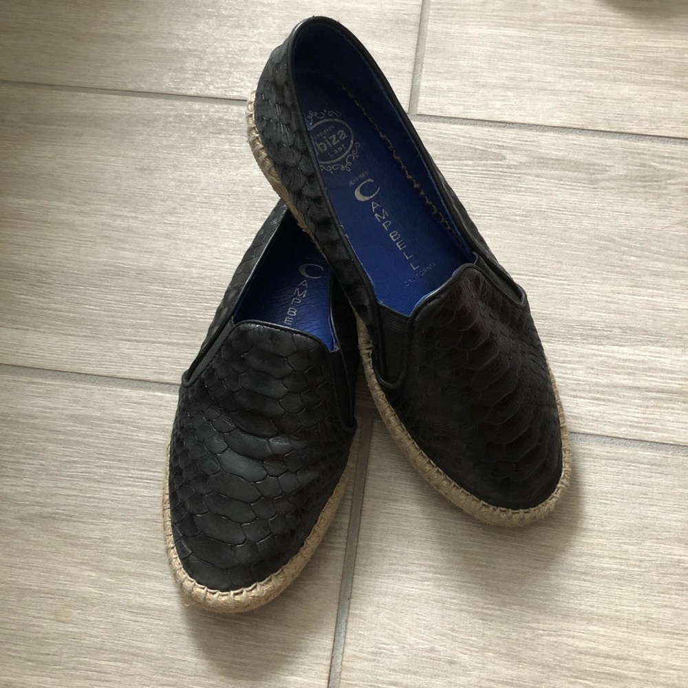 Jeffrey Campbell 8.5 Black Snake Embossed Loafer